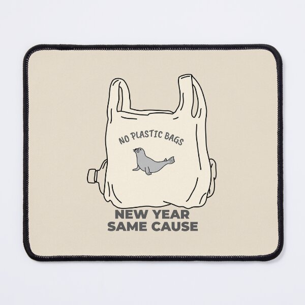 Item preview, No Plastic Bags – New Year Same Cause Eco Design  designed and sold by TalkTee Me.