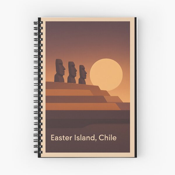 Item preview, Easter Island Gradient Vista Poster - Glowing Low Sun designed and sold by Cosmopolis.