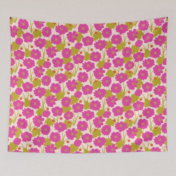 Item preview, Japanese Anemone Hot Pink Flowers designed and sold by TrilbyWorks.