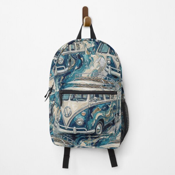 Item preview, Retro Surf Van • Teal & Cream Abstract Paint Art designed and sold by Artistic canvas store.