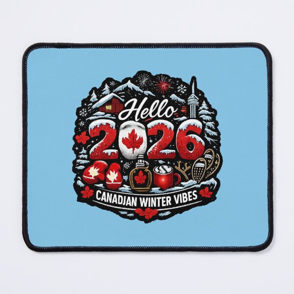 Item preview, Hello 2026 Canadian Winter Vibes – Maple Leaf, Snow & New Year Canada designed and sold by mocci10.