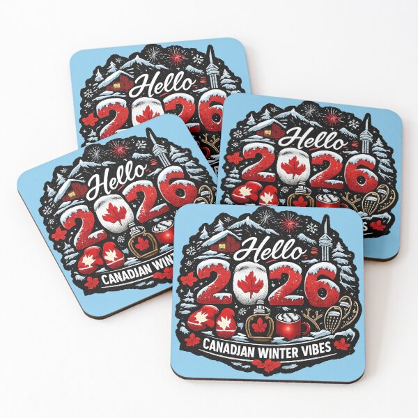 Item preview, Hello 2026 Canadian Winter Vibes – Maple Leaf, Snow & New Year Canada designed and sold by mocci10.