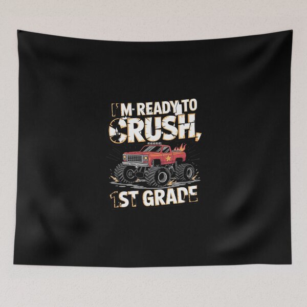 Item preview, Ready to Crush 1st Grade Back to School Boys  designed and sold by SyntaxClaw.