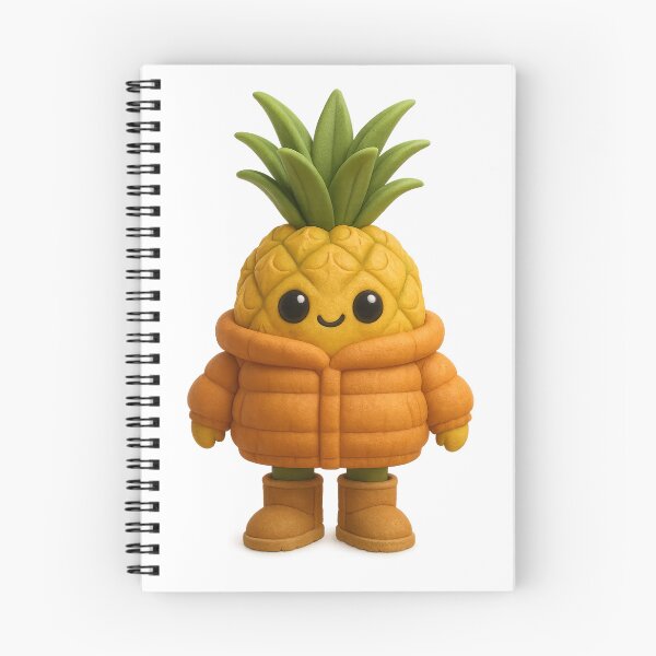 Item preview, Pineapple wearing a Puffy Coat & Ugg Boots designed and sold by Moons Studio.