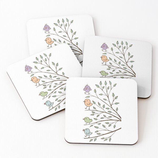 Item preview, Birds on tree branch designed and sold by NataliaVVV.