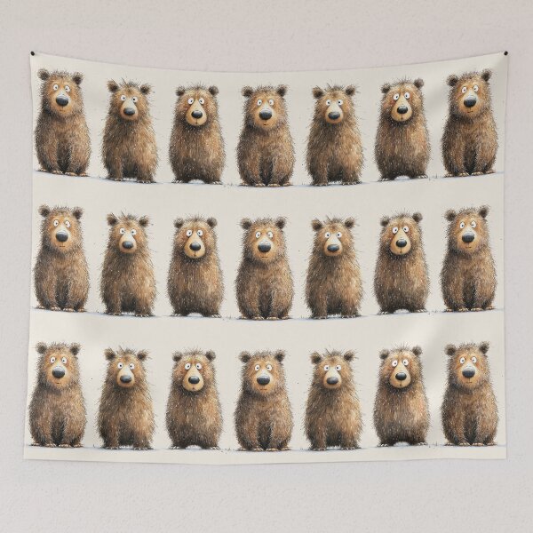 Item preview, Cute GRiZZLY BeaR PRiNT ' The Grizzly’s! ' BY SHiRLeY MacARTHuR designed and sold by Shirley MacArthur Art.