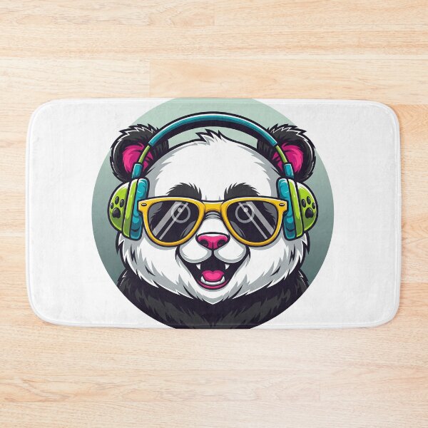 Item preview, Cool Panda Headphones Cartoon designed and sold by dreephic22.
