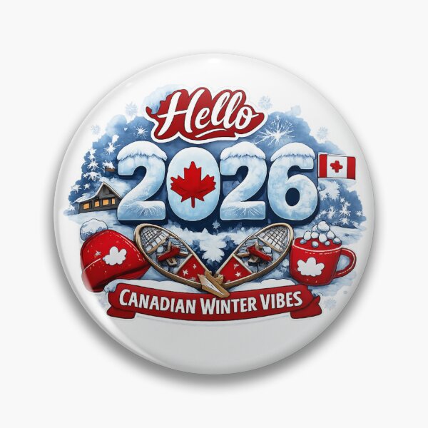 Item preview, Hello 2026 Canadian Winter Vibes – Canadian Winter New Year with Maple Leaf designed and sold by mocci10.