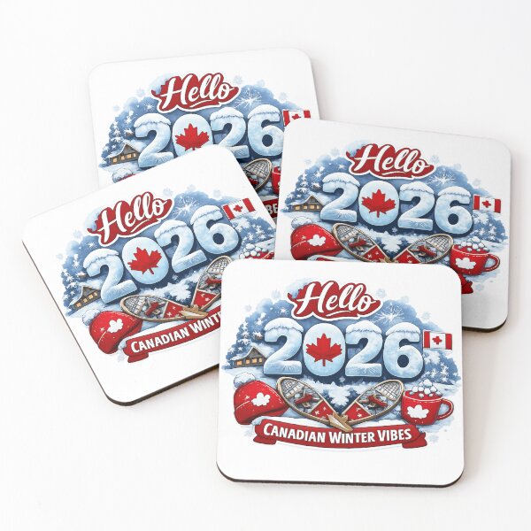 Item preview, Hello 2026 Canadian Winter Vibes – Canadian Winter New Year with Maple Leaf designed and sold by mocci10.