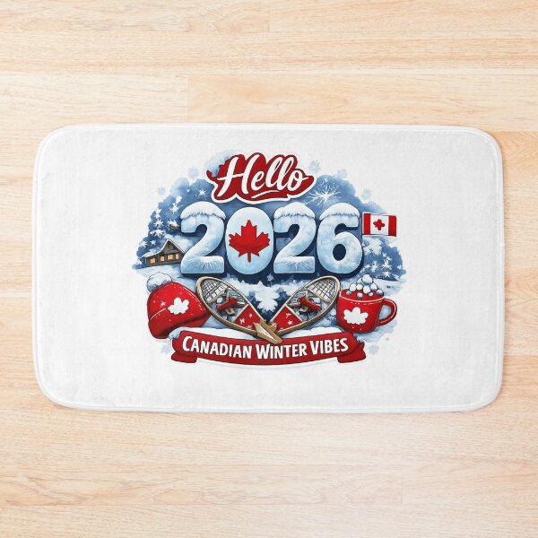 Item preview, Hello 2026 Canadian Winter Vibes – Canadian Winter New Year with Maple Leaf designed and sold by mocci10.