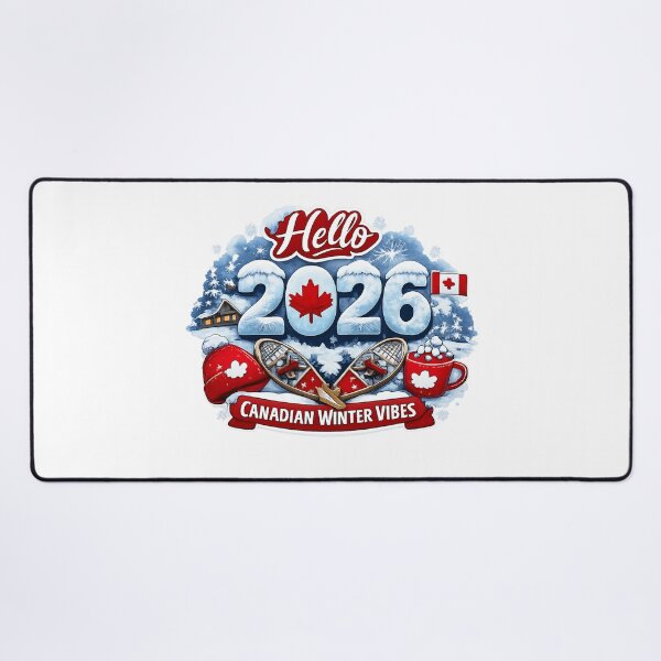 Item preview, Hello 2026 Canadian Winter Vibes – Canadian Winter New Year with Maple Leaf designed and sold by mocci10.