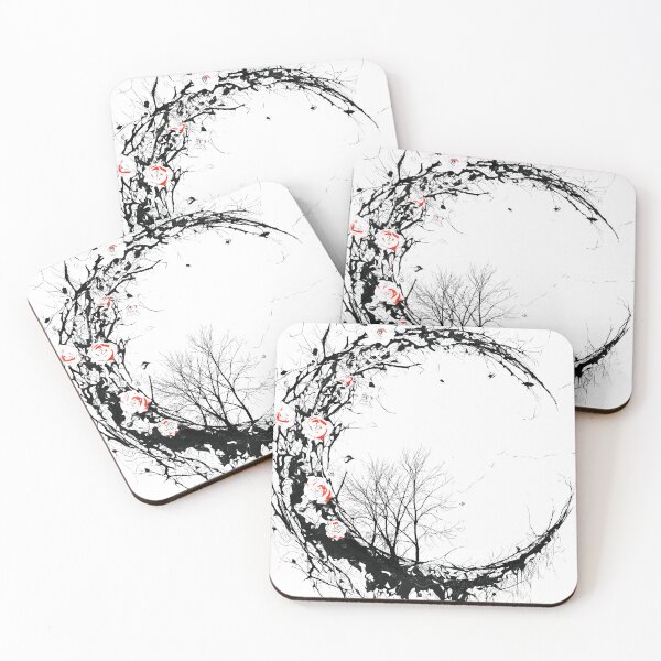 Item preview, Thorn Crescent with Roses Gothic Floral Moon designed and sold by Shoot-The-Moon.