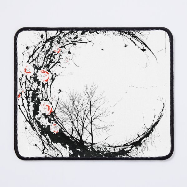 Item preview, Thorn Crescent with Roses Gothic Floral Moon designed and sold by Shoot-The-Moon.