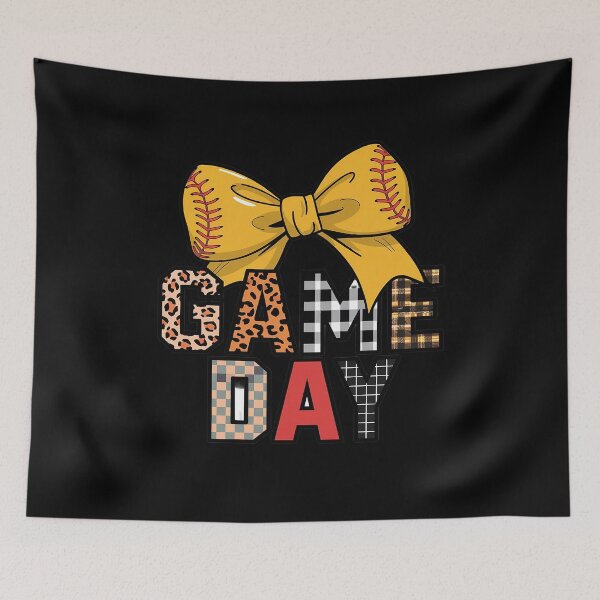 Item preview, Game Day Softball Coquette Bow Autumn Softball Season  designed and sold by AquaKiev.
