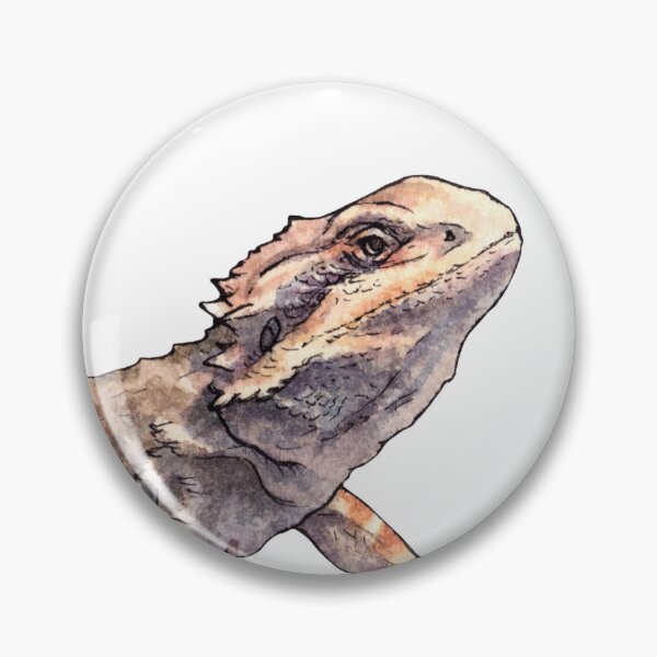 Item preview, Pogona - Bearded dragon - Watercolor  Illustration designed and sold by AquarellChill.
