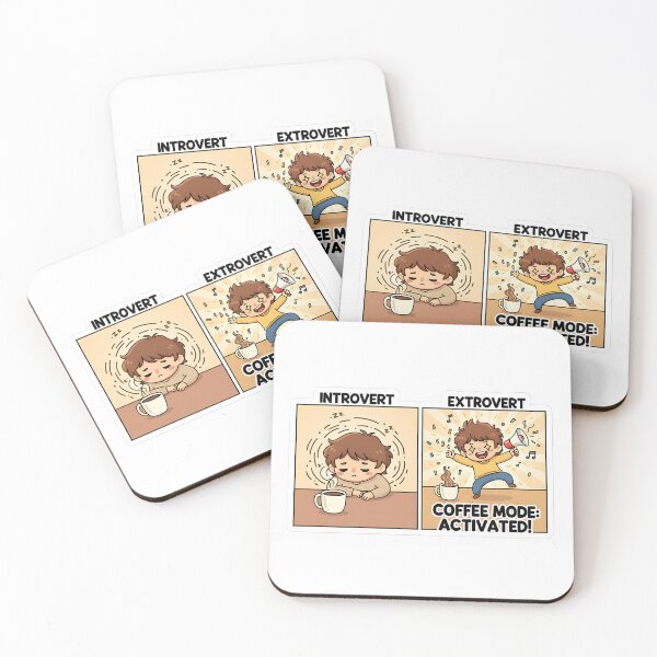Item preview, Introvert Extrovert Coffee Meme Art designed and sold by CELESTIAL©️.