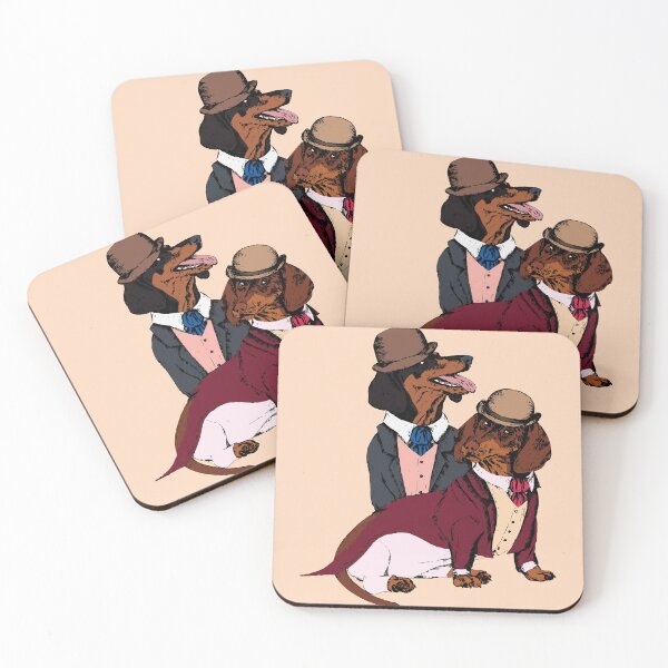 Item preview, Short-haired dachshund in a three-piece suit designed and sold by VJG ILLUSTRATION.