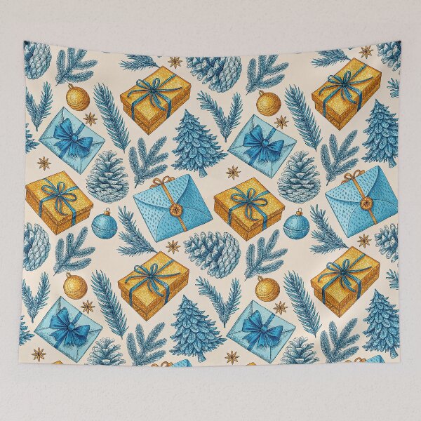 Item preview, Copy of a classic Christmas card template with gifts and letters designed and sold by AestheticsTime.