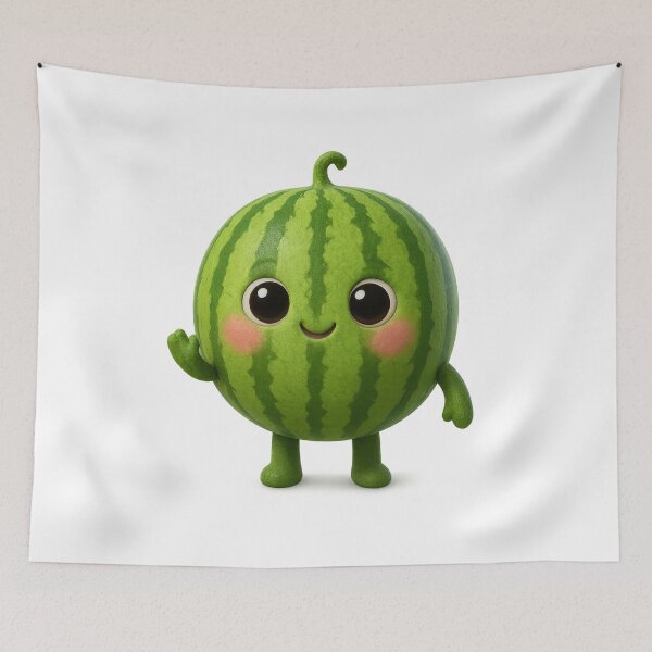 Item preview, Cute Watermelon Character | Kawaii Fruit Art designed and sold by Moons Studio.