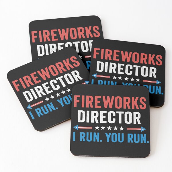 Item preview, Fireworks Director I Run You Run Funny Patriotic Quote designed and sold by flagylART.