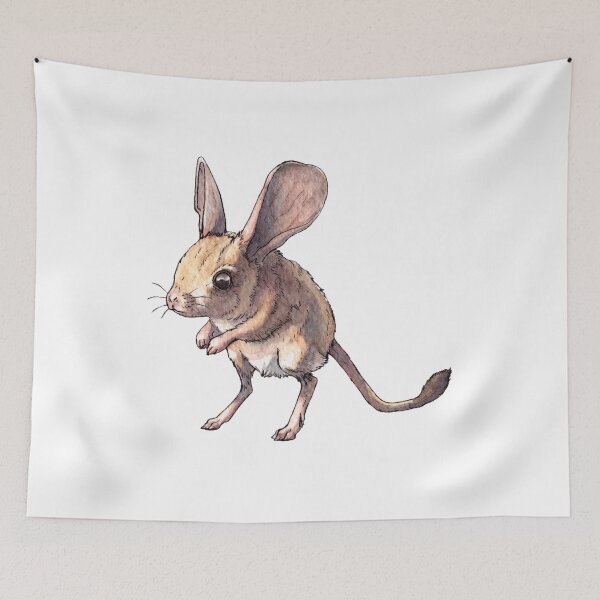 Item preview, Jerboa the Desert Mouse - Watercolor illustration designed and sold by AquarellChill.
