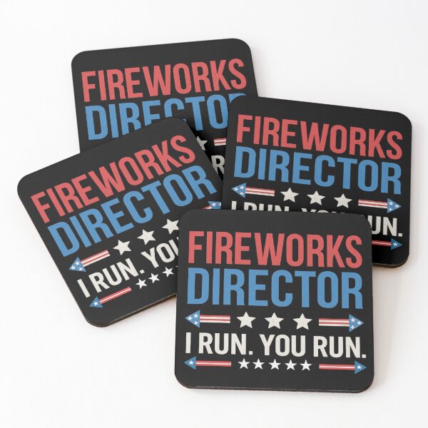 Item preview, Fireworks Director I Run You Run Funny Patriotic Quote designed and sold by flagylART.