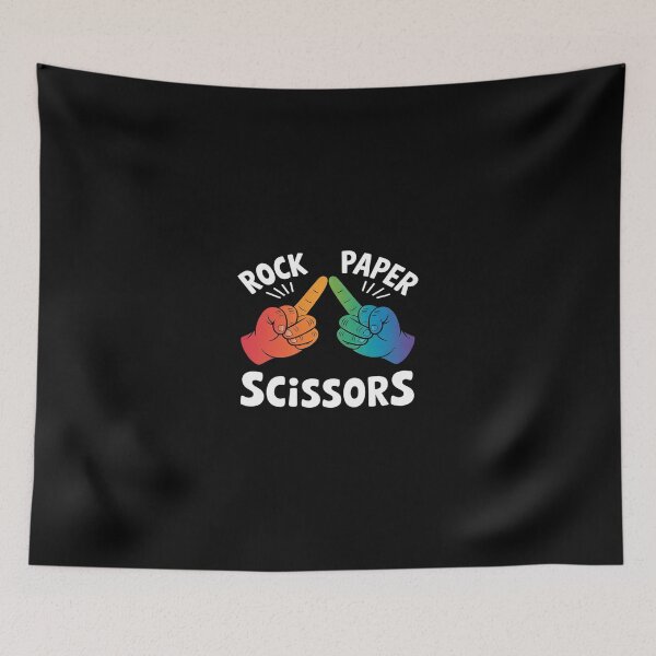 Item preview, Rock Paper Scissors LGBT-Q Gay Pride Proud Ally Rainbow Flag  designed and sold by SyntaxClaw.