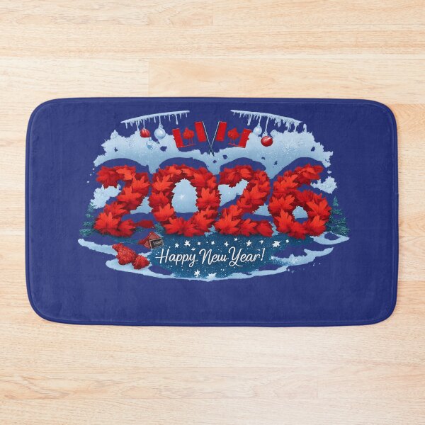 Item preview, Happy New Year 2026 Red Maple Leaves | Festive Canadian Winter Design designed and sold by mocci10.