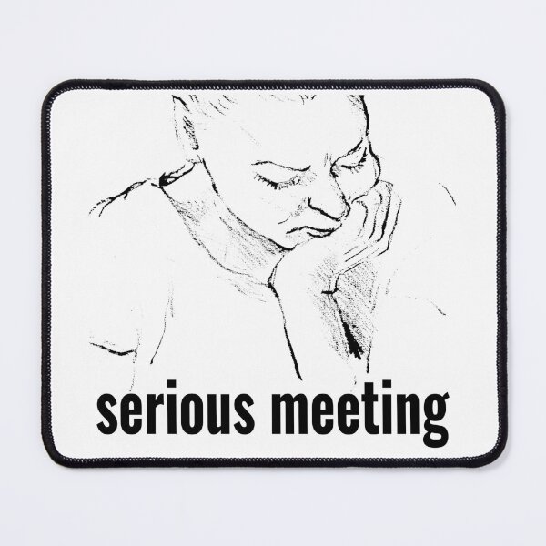Item preview, Serious Meeting - bored female face designed and sold by valovic.