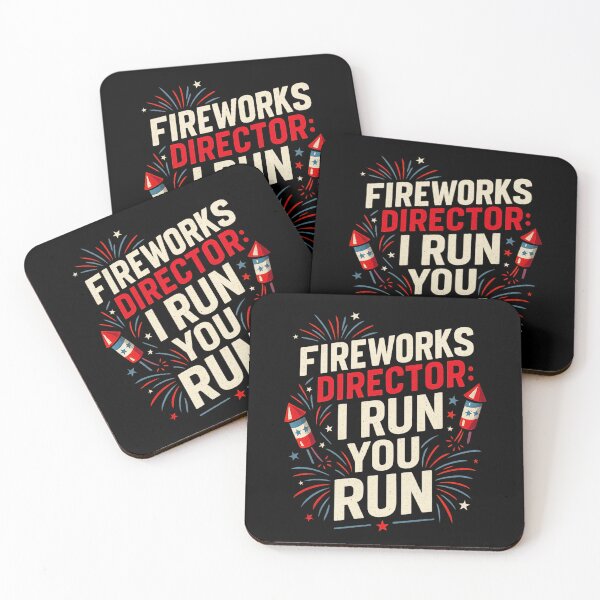 Item preview, Fireworks Director I Run You Run Funny Patriotic Firework Quote designed and sold by flagylART.