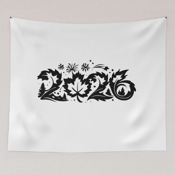 Item preview, Happy New Year 2026 Canada – White Winter Maple Leaf | Minimalist Canadian Winter Design designed and sold by mocci10.