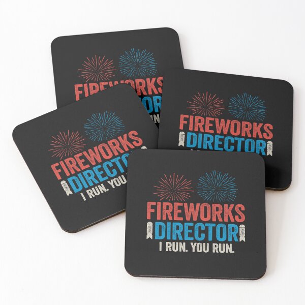 Item preview, Fireworks Director I Run You Run Funny Patriotic Firework Quote designed and sold by flagylART.