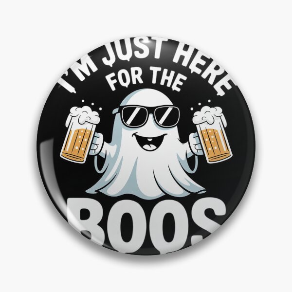 Item preview, I'm Just Here For The Boos Drinking Ghost Funny Halloween  designed and sold by NailMolisa.