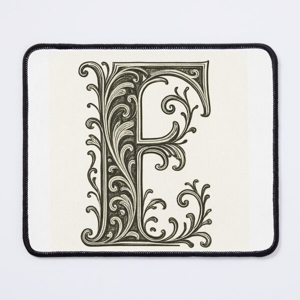 Item preview, Ornamental Letter F – Minimal Typography designed and sold by DvRose-.