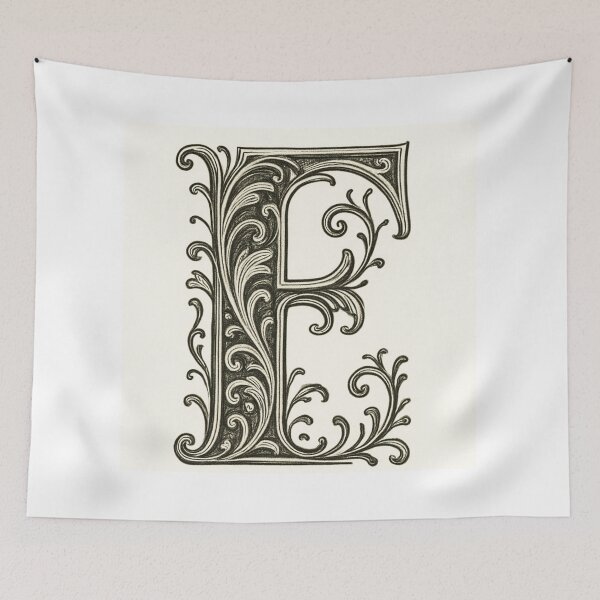 Item preview, Ornamental Letter F – Minimal  Typography designed and sold by DvRose-.