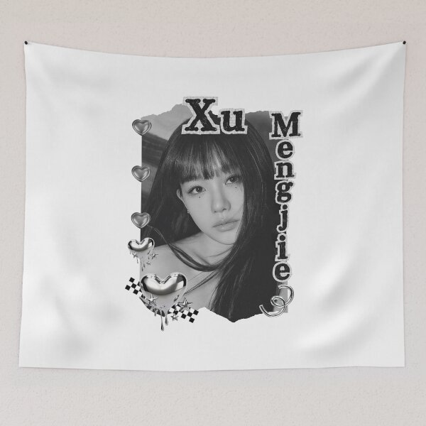 Item preview, Xu Mengjie  Rainbow Xu – Xu Jiaqi (许佳琪) Chinese Actress Art Chinese Celebrity Illustration Black and White Collage Digital Art Portrait designed and sold by AJUNICE STUDIO.