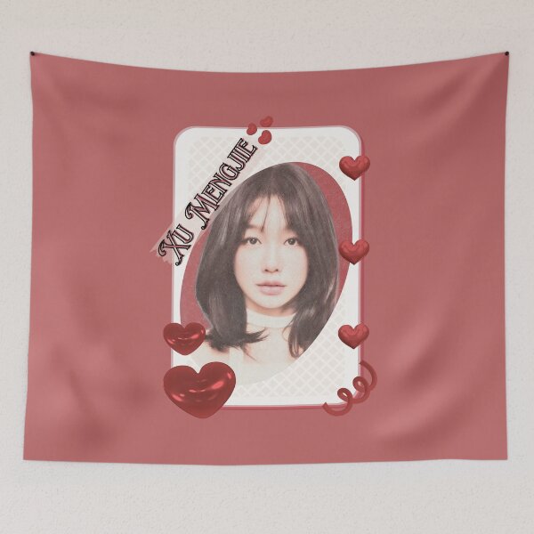 Item preview, Xu Mengjie  Rainbow Xu – Xu Jiaqi (许佳琪) Portrait Chinese Actress Art Chinese Celebrity Illustration portrait illustration Red Aesthetic Collage Design designed and sold by AJUNICE STUDIO.