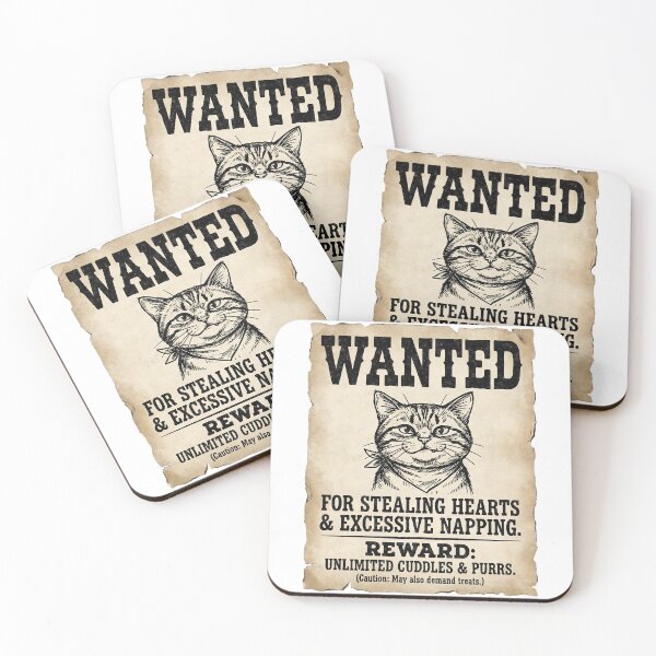 Item preview, Wanted Cat Vintage Funny Poster designed and sold by tollaru.