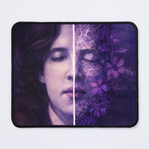 Item preview, Oscar Wilde Split Portrait Floral Fade designed and sold by Shoot-The-Moon.
