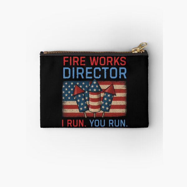 Item preview, Fireworks Director I Run You Run Vintage Patriotic Firework Humor designed and sold by flagylART.