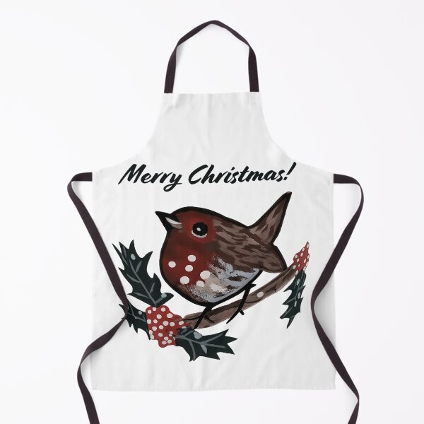 Item preview, Merry Christmas Robin and Holly designed and sold by BlackwaterBay.