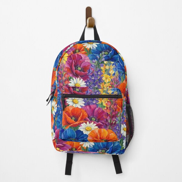 Item preview, Wild Spectrum Garden – Bold Vibrant Floral Pattern designed and sold by Velavue .