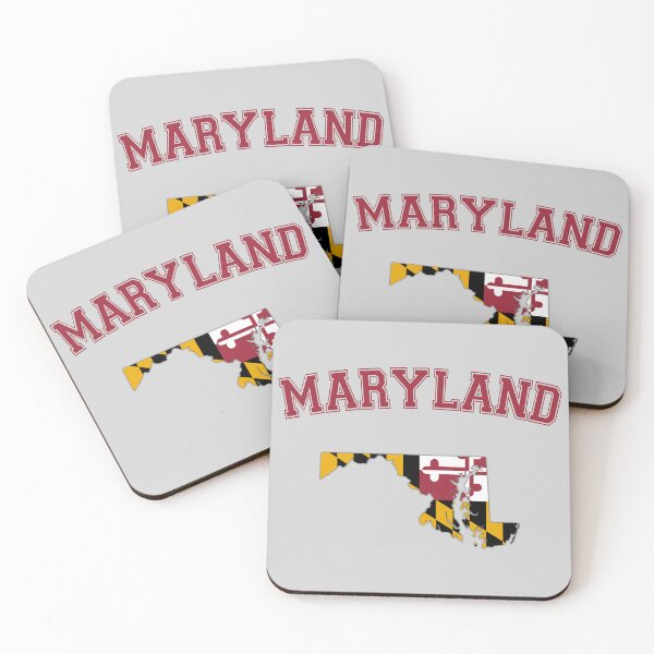 Item preview, Maryland Pride: State Map Flag Silhouette Typography designed and sold by mashmosh.