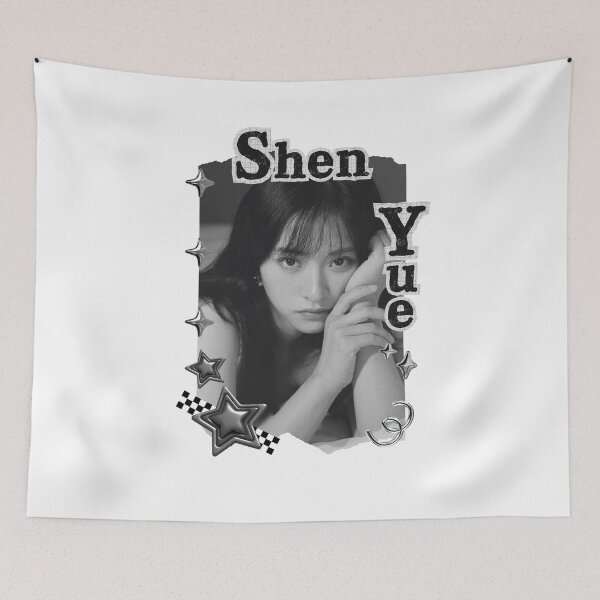 Item preview, Shen Yue (沈月) Chinese Actress Art Chinese Celebrity Illustration Black and White Collage Digital Art Portrait designed and sold by AJUNICE STUDIO.