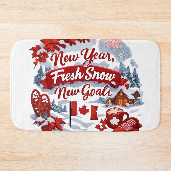 Item preview, New Year, Fresh Snow, New Goals | Canadian Winter Design Maple Leaf designed and sold by mocci10.