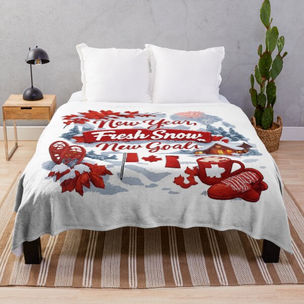 Item preview, New Year, Fresh Snow, New Goals | Canadian Winter Design Maple Leaf designed and sold by mocci10.