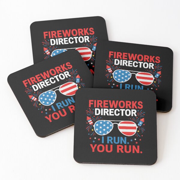 Item preview, Fireworks Director I Run You Run Patriotic Sunglasses Funny Fourth of July designed and sold by flagylART.
