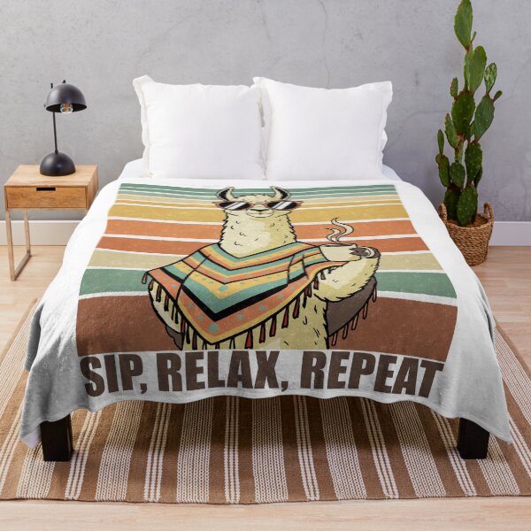 Item preview, Sip Relax Repeat Llama Coffee Art designed and sold by tollaru.