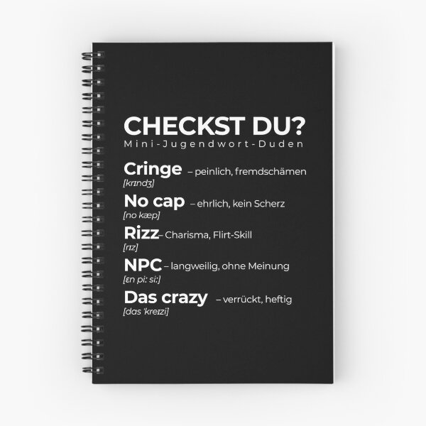 Artikelvorschau, Mini-Jugendwort-Duden "Checkst du?" entworfen und verkauft von JedoCreative.
