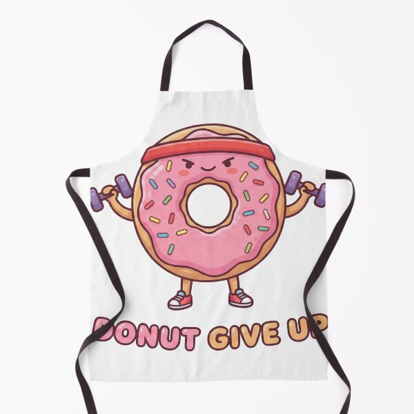 Item preview, Donut Give Up - Funny Fitness Food designed and sold by WojcikDesigners.